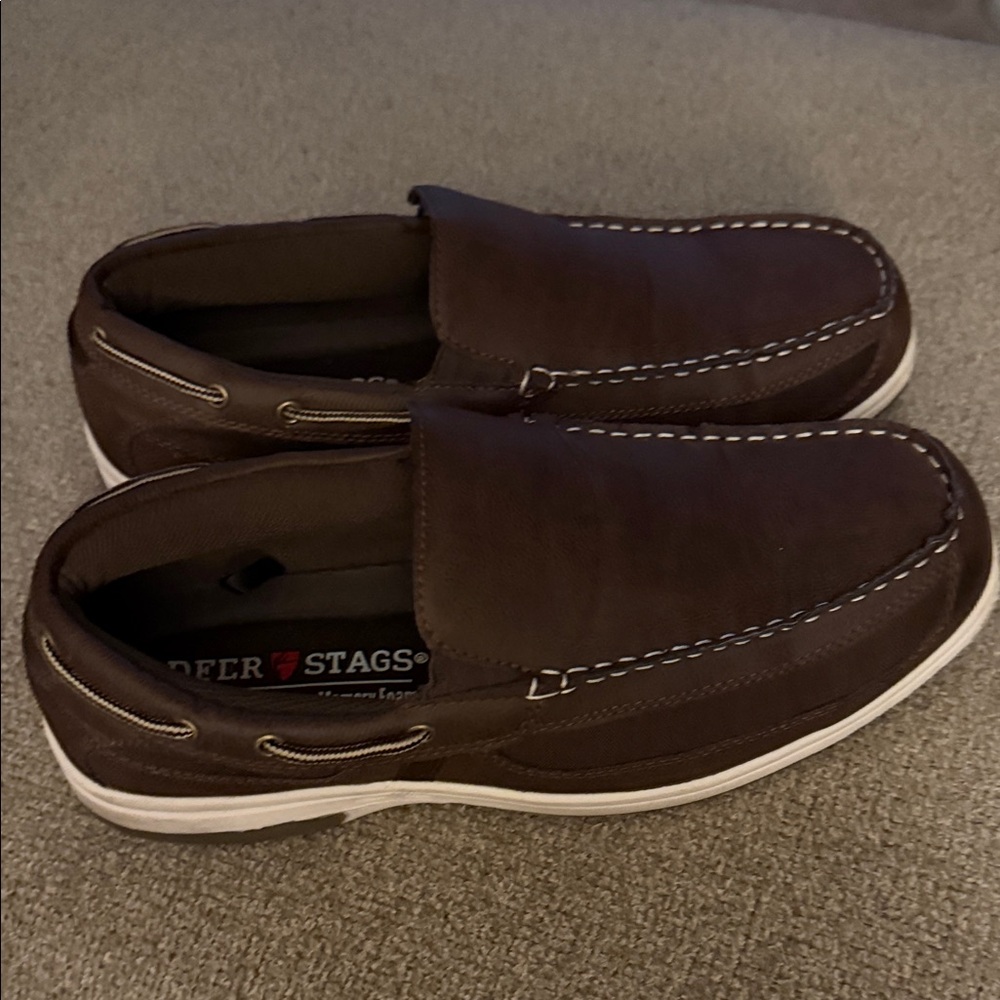 Deer Stags Men's Dark Brown Slip-On Loafers